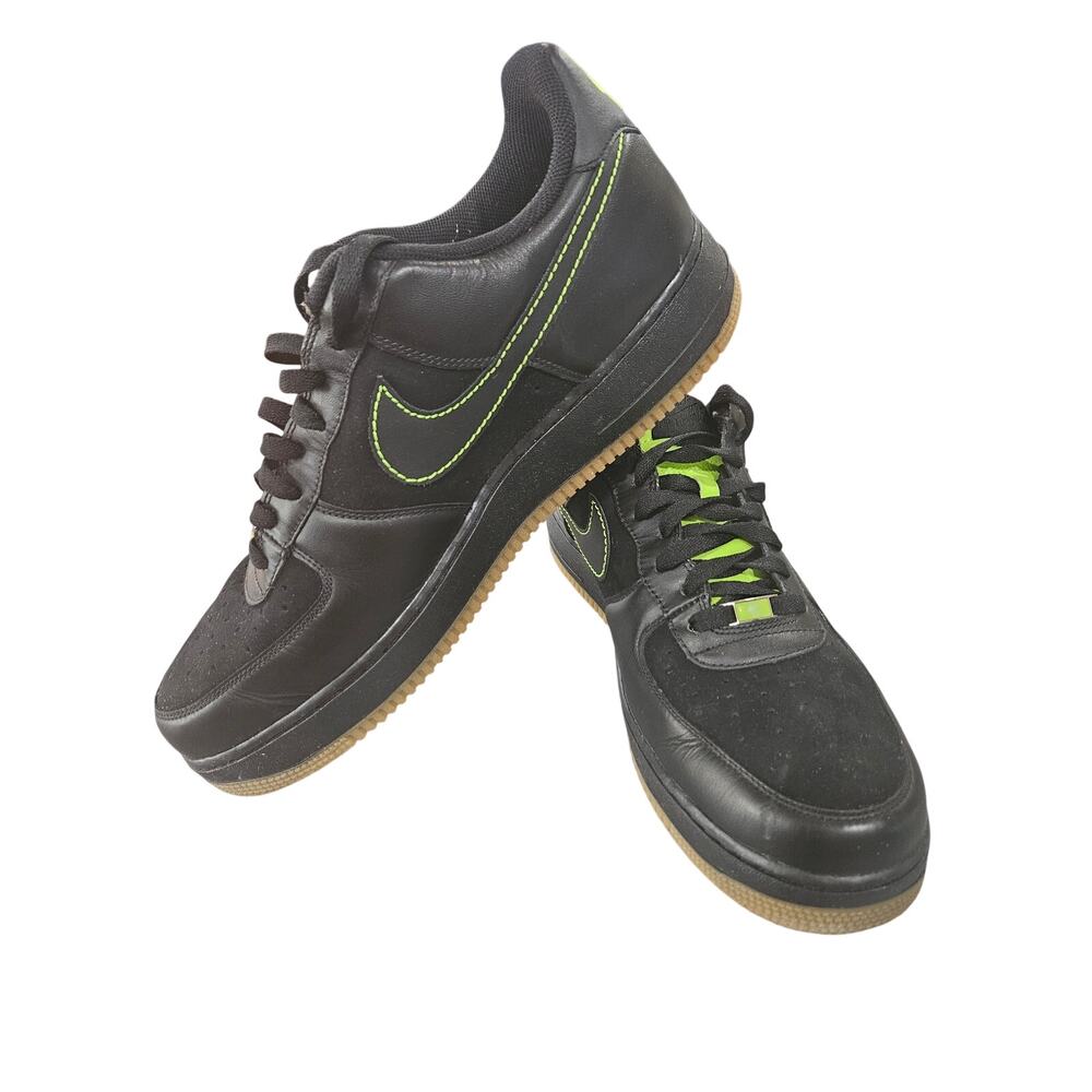 Nike Air Force 1 Low 315122-002 Black Volt Green Men’s Size 13